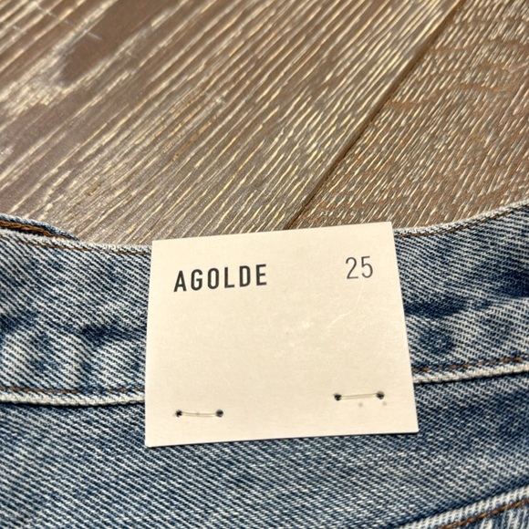 AGOLDE surreal Jaden High rise cut off jean shorts. New with tags - Picture 4 of 5